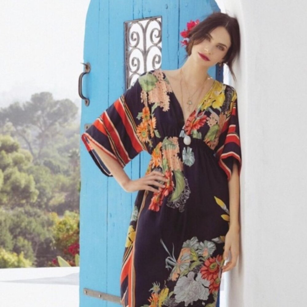 Johhny Was | Summer Silk Floral Dress | Size XS